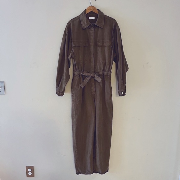 Good American Kajol Good Cinched Jumpsuit in Olive, Sz. 2/12 - Picture 2 of 6